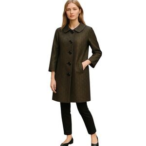 Metallic Black Gold Long Jacket  Size M